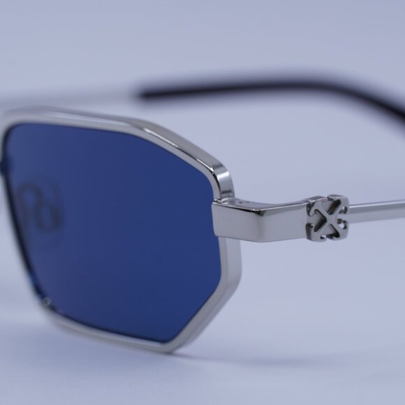 Off-White Off-White OERI14J LOA 7245 Sunglasses Silver Geometric Frame main image 4